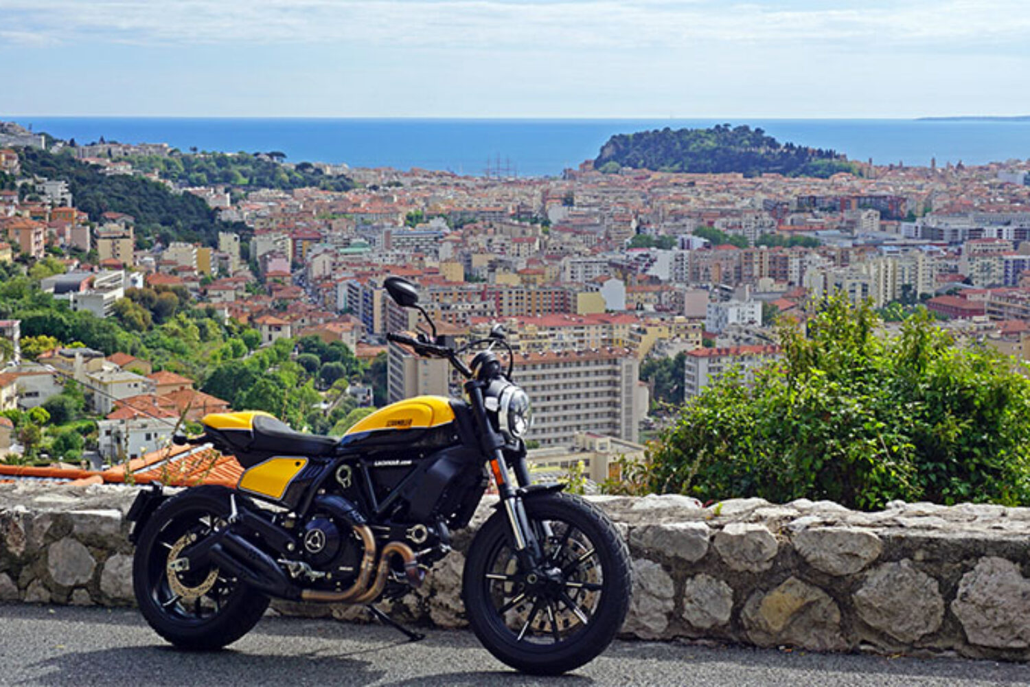 Ducati Scrambler at Grande Corniche Nice | Photo: Armin Hoyer - arminonbike.com