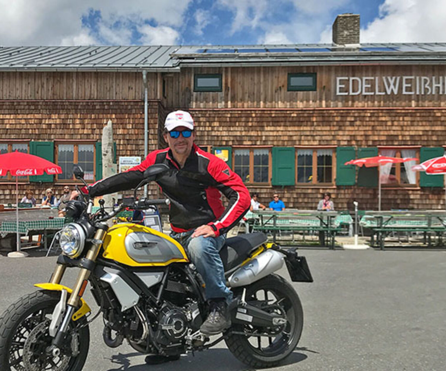 Armin on Ducati Scrambler 1100 at Edelweißhütte | Photo: arminonbike.com