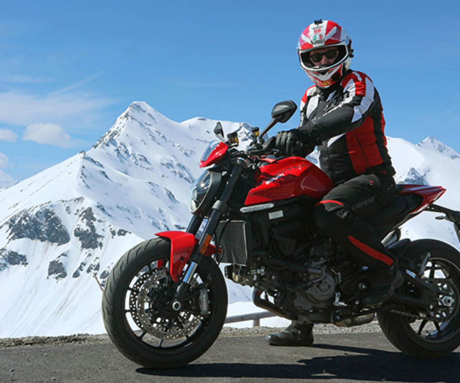 Armin on Ducati Monster Plus at Edelweissspitze | Photo: Armin Hoyer - arminonbike.com