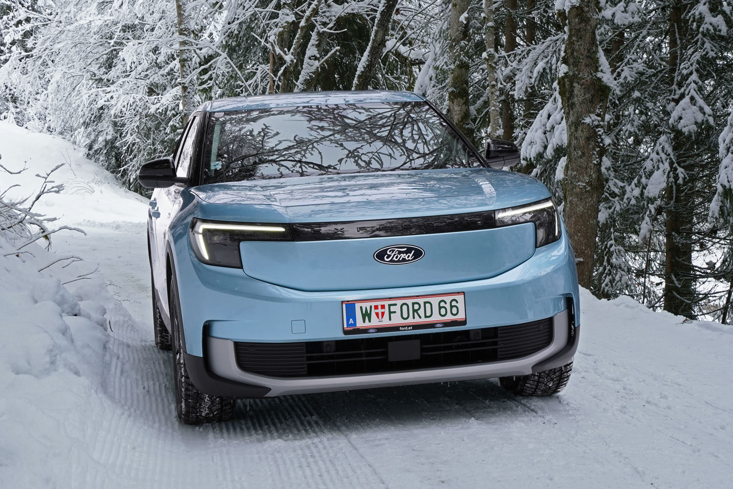 Der neue rein elektrisch angetriebene Ford Explorer in Fieberbrunn.