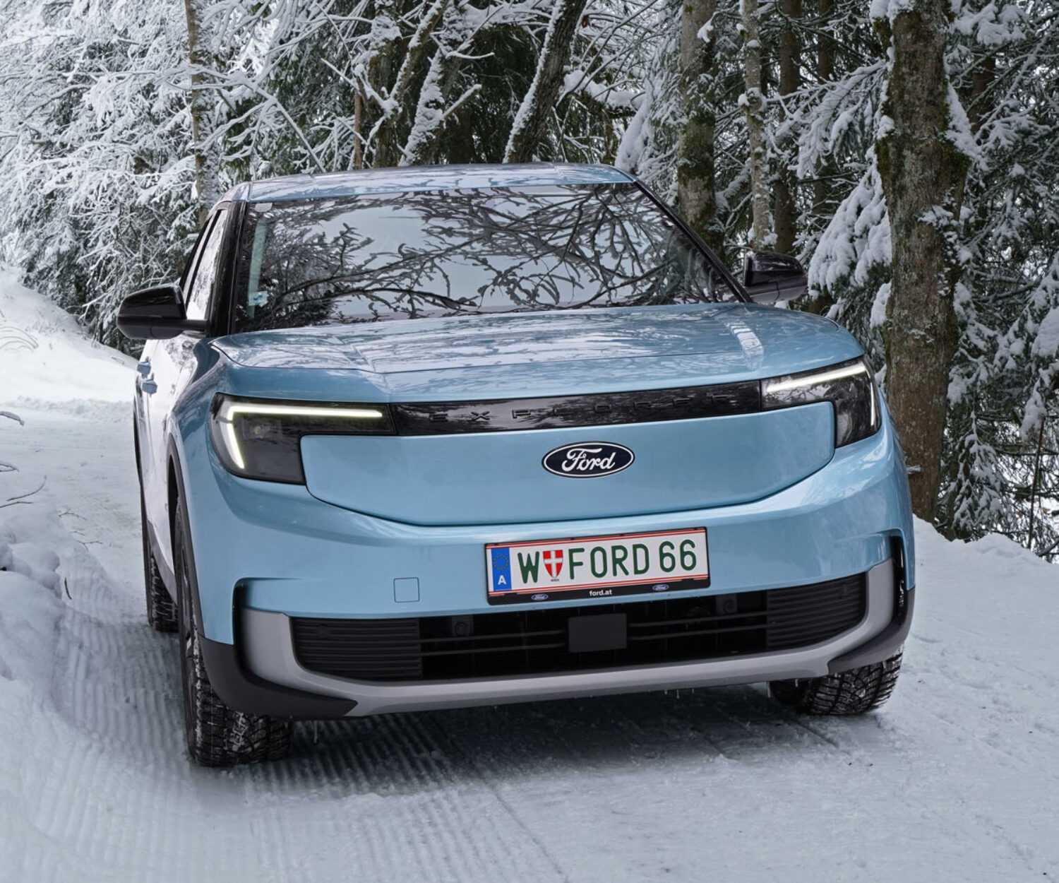 Der neue rein elektrisch angetriebene Ford Explorer in Fieberbrunn.